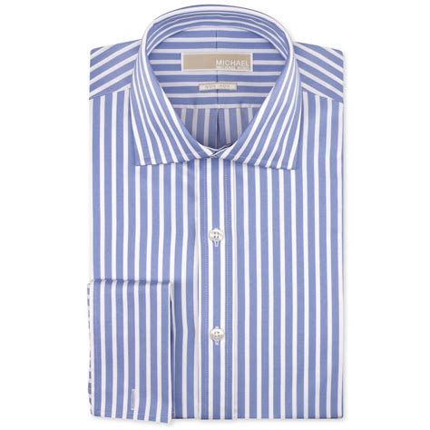 michael kors discount striped men's dress shirts|Michael Kors long sleeve shirt.